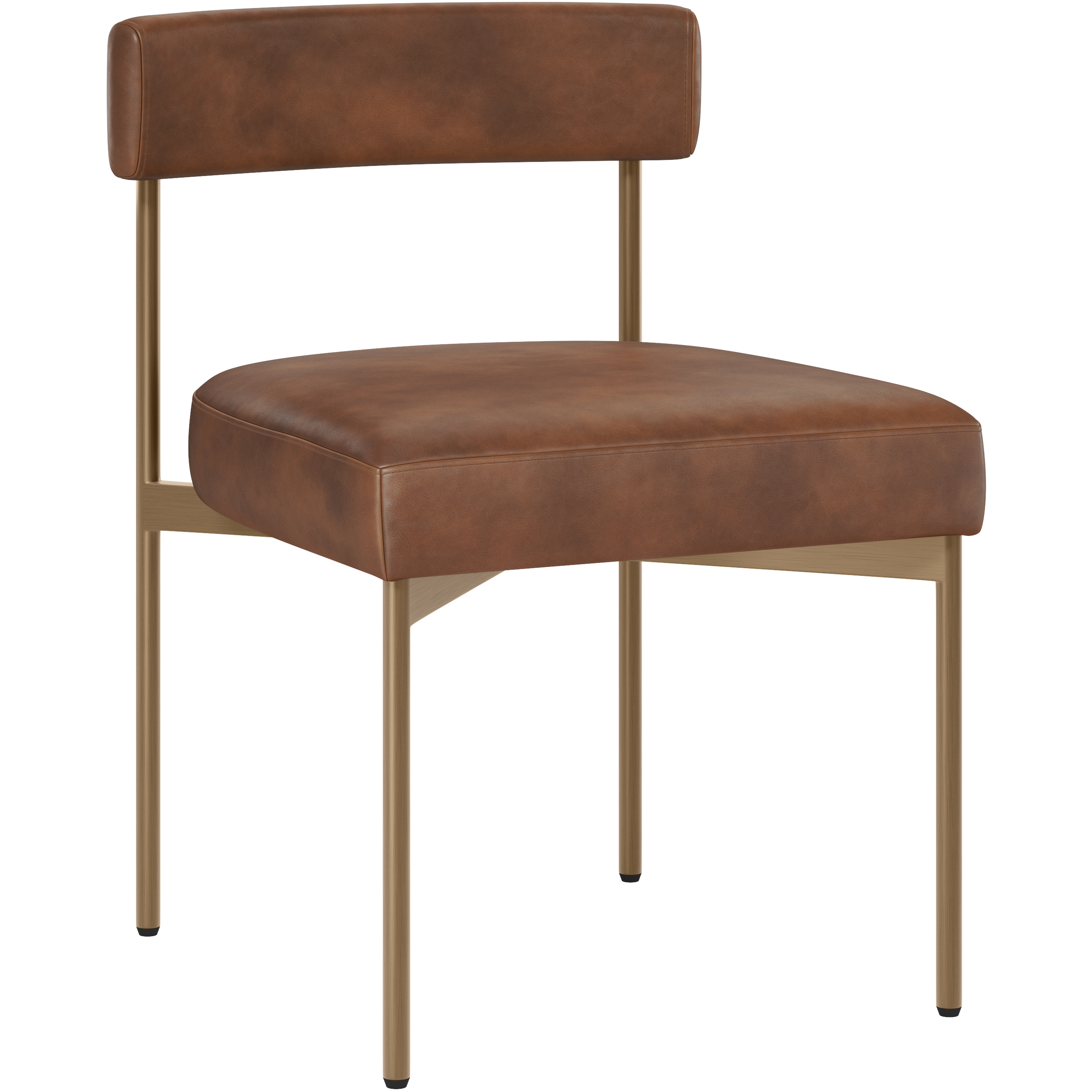 Seneca Antique Brass / Bravo Cognac Dining Chair